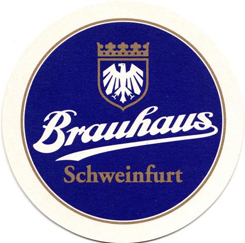 schweinfurt sw-by brauhaus rund 2fbg 1a (215-hg blau-u oh www-blausilber)